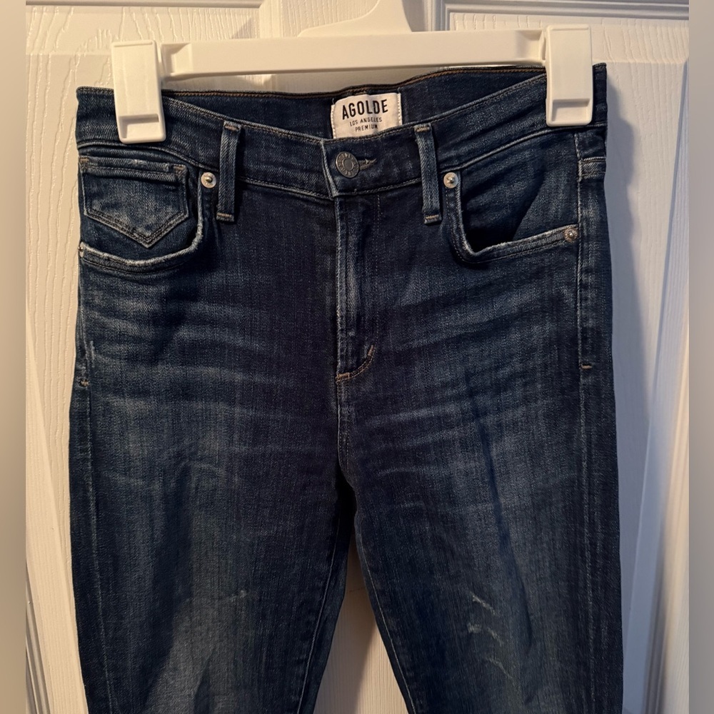 Agolde Women’s Dark Wash Blue Jeans Size 25 - Picture 2 of 6